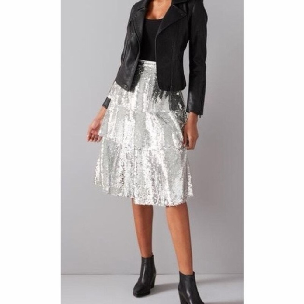 FRNCH Sequin Tiered Skirt